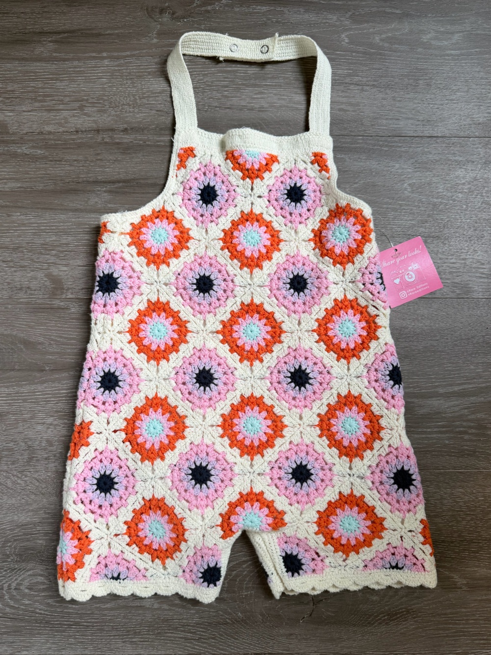 Crochet Knit Halter Romper